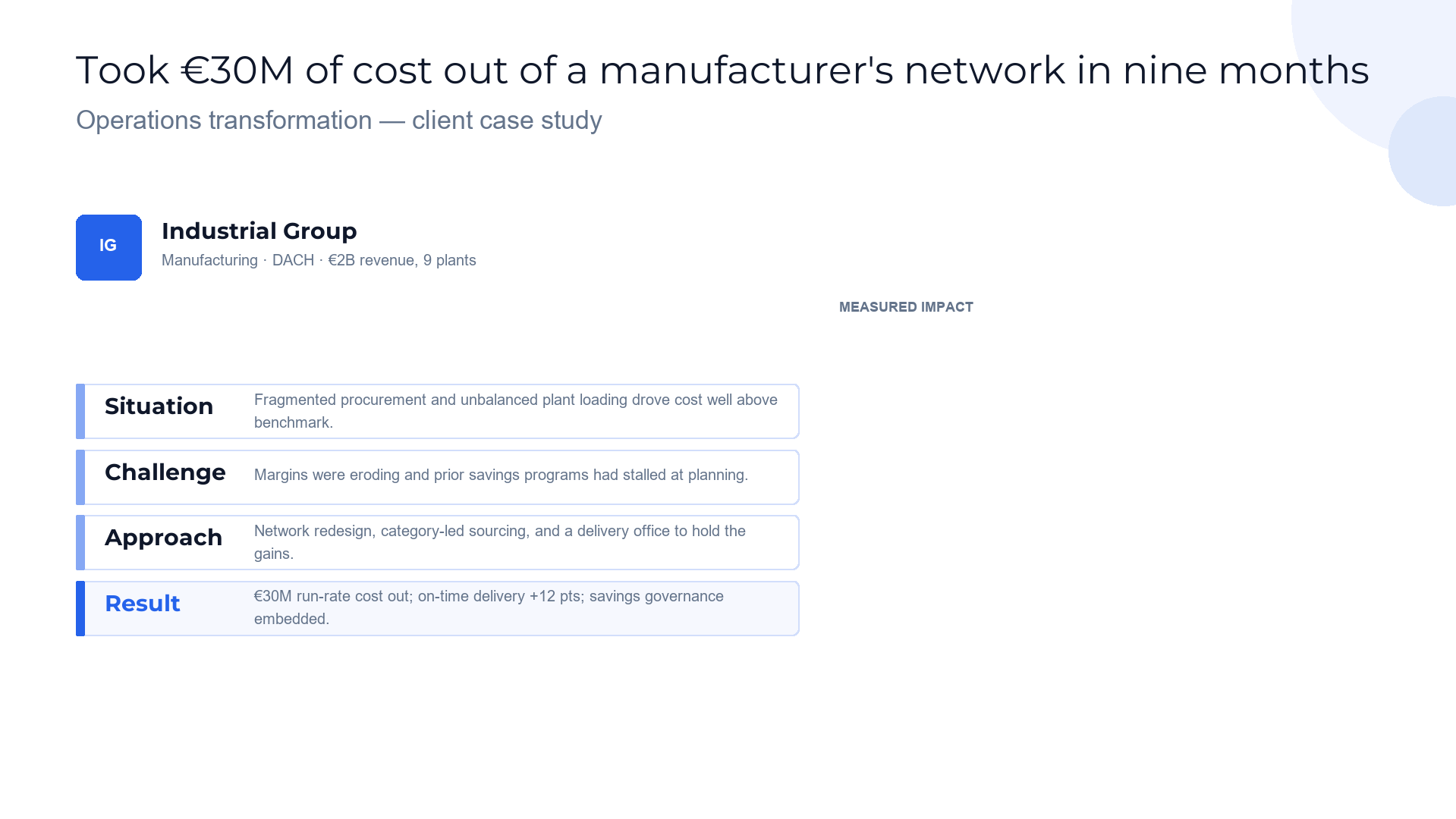 Case study — the engagement and its impact slide template preview