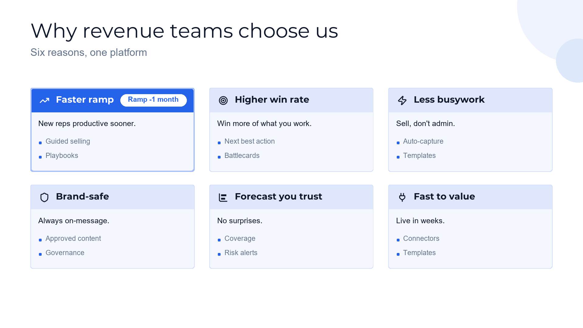 Why teams choose us — the capabilities that matter slide template preview